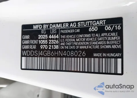 2017 Mercedes-Benz Cla 250 4Matic z USA, uszkodzony, nr VIN WDDSJ4GB6HN408026